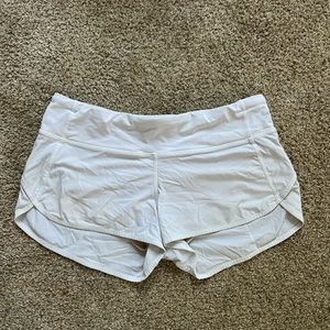 White Lululemon shorts